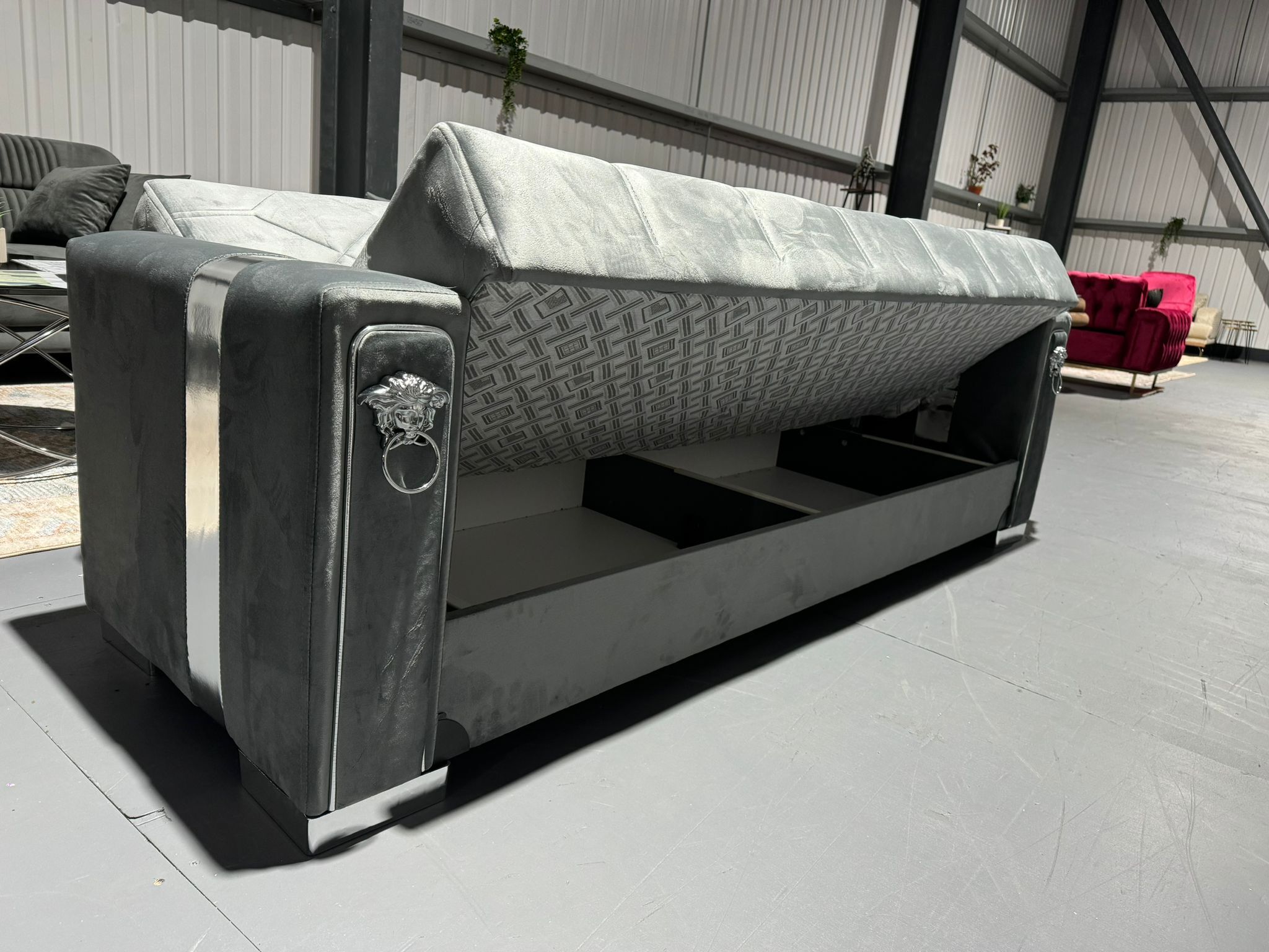 LION SOFABED SILVER GREY - Image 5